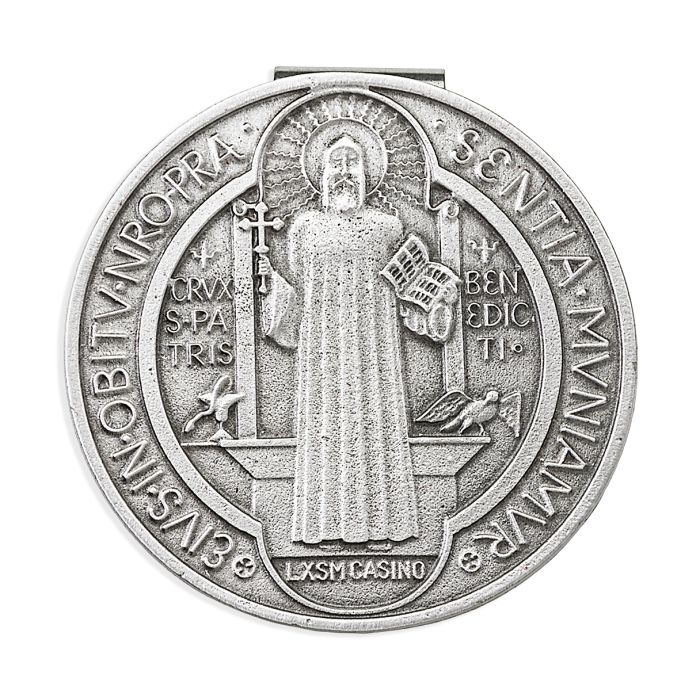 Guardian Angel Visor Clip St. Benedict Medal