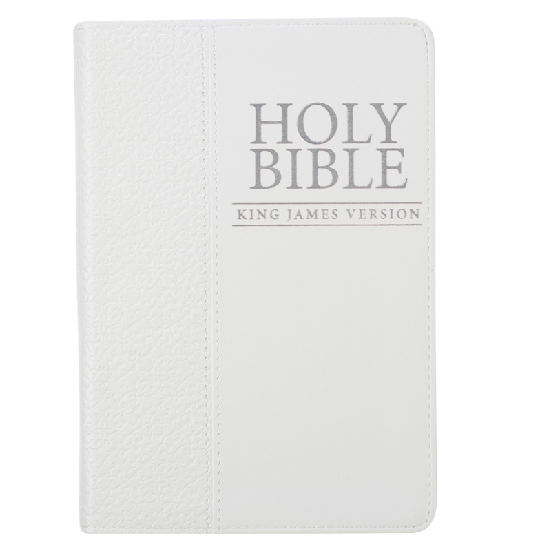 Personalizable Compact White KJV Gift Bible | Christian Art Gifts