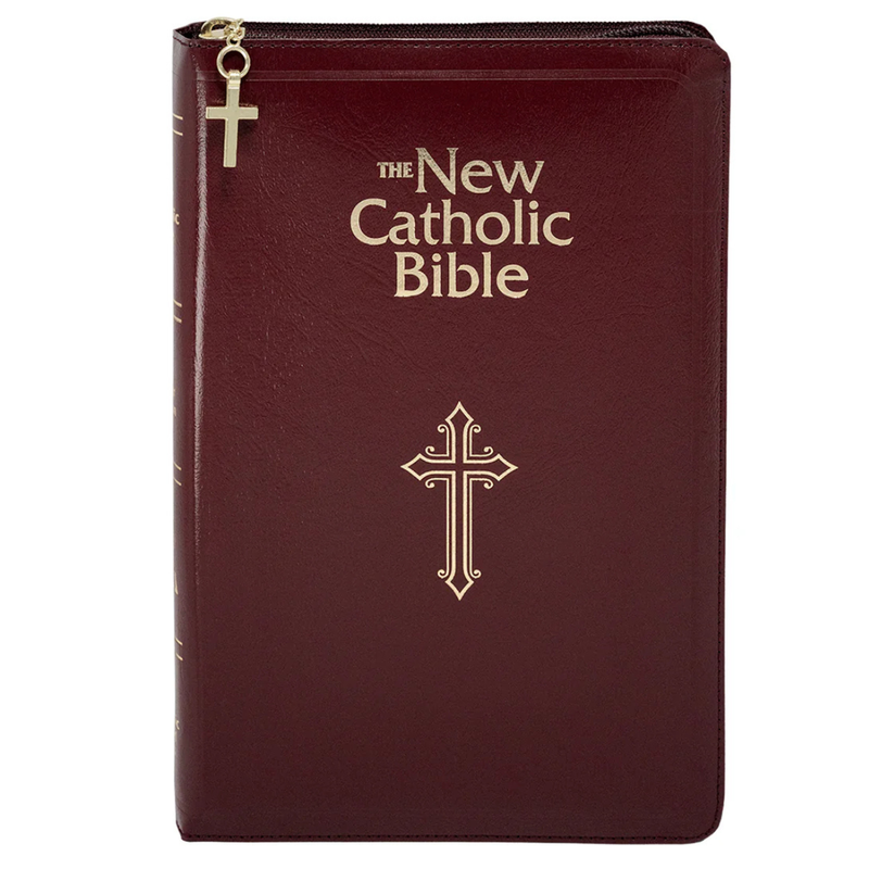 NCB Deluxe Burgundy Gift Bible with Zipper | Catholic Book Publishing