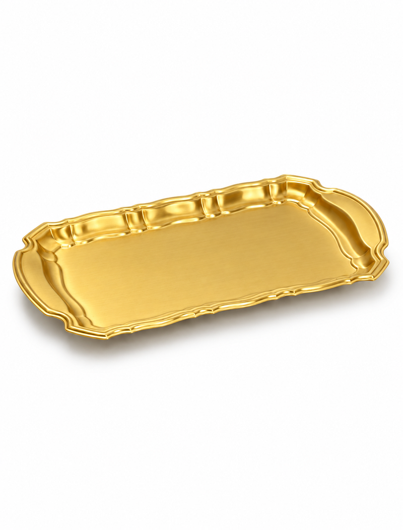 Satin Brass Cruet Tray – 11″ × 6″ | Alviti