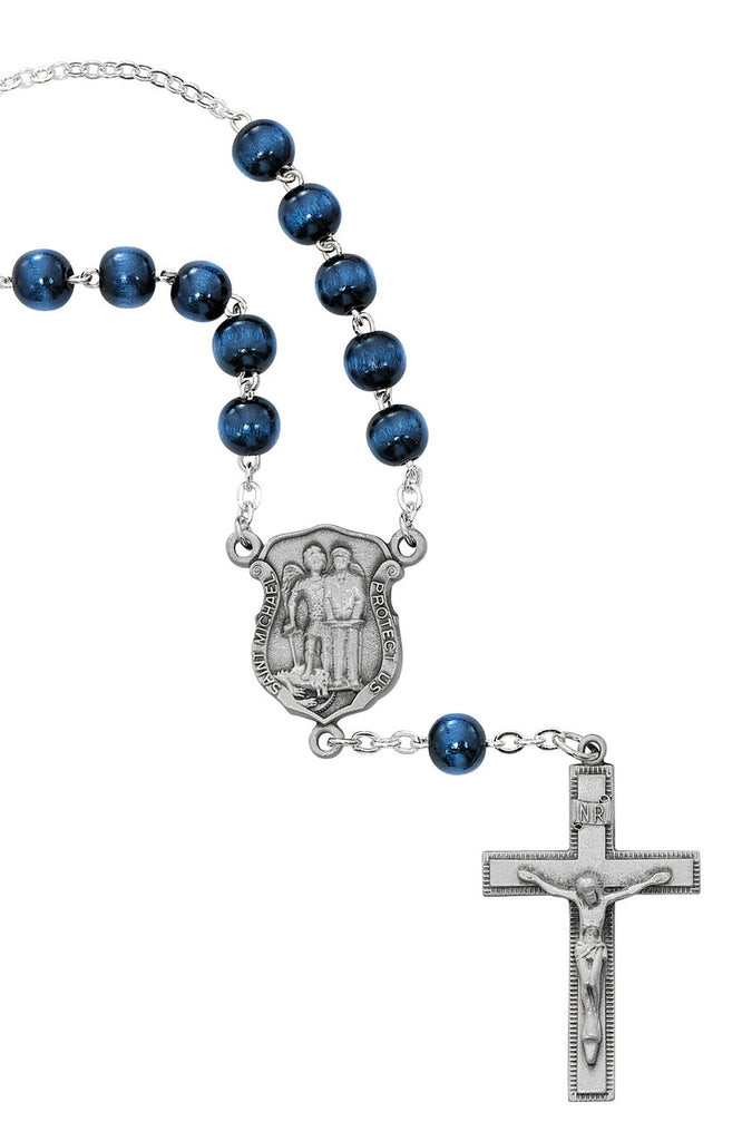 Auto Rosary - St. Michael the Archangel Blue Car Rosary