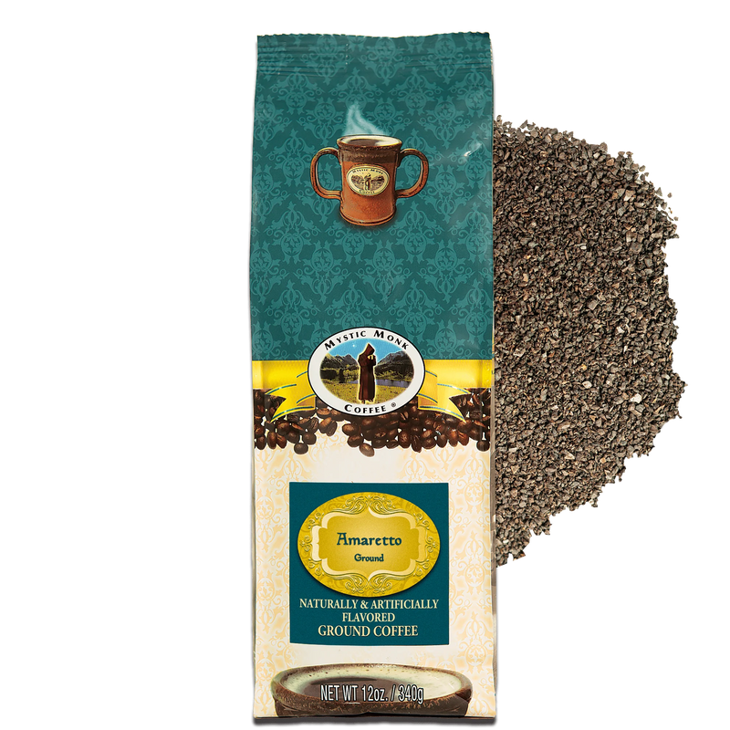 Amaretto Ground Coffee | Mystic Monk Coffee