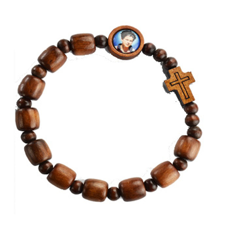 Carlo - Bl. Carlo Acutis Bracelet, Light Brown
