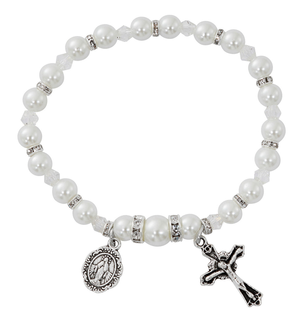 Crystal Stretch Rosary Bracelet