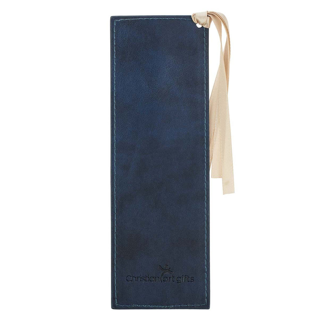 Trust In The LORD Always Navy Faux Leather Bookmark - Isaiah 26:4