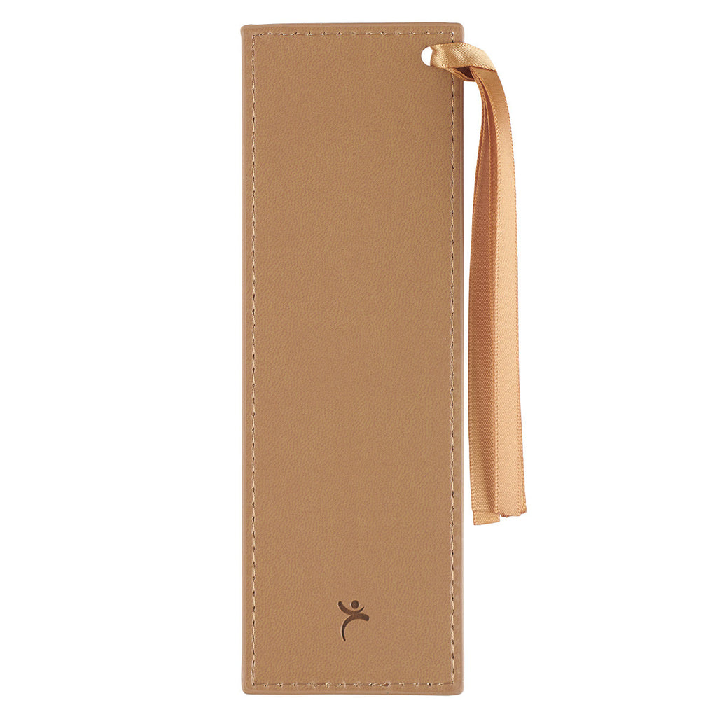 Give Thanks Butterscotch Faux Leather Bookmark - Psalm 106:1