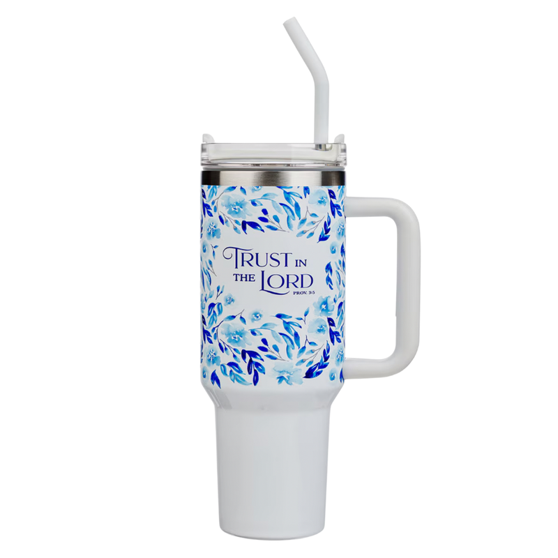 Trust in the Lord 40oz Tumbler - Proverbs 3:5 Insulated Water Bottle