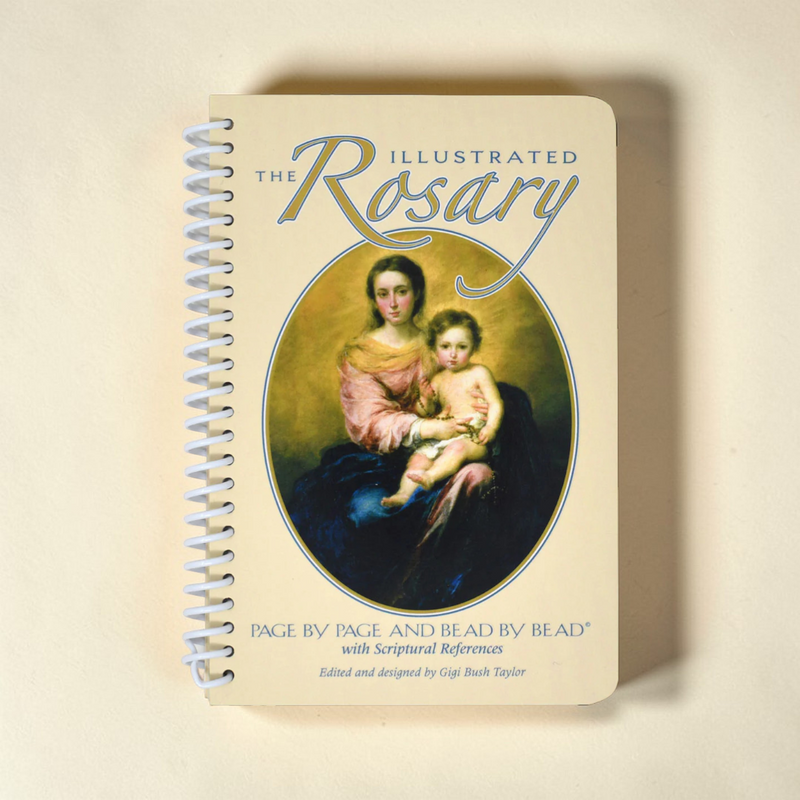 Illustrated Rosary Prayer Book - Page by Page & Bead by Bead with Art