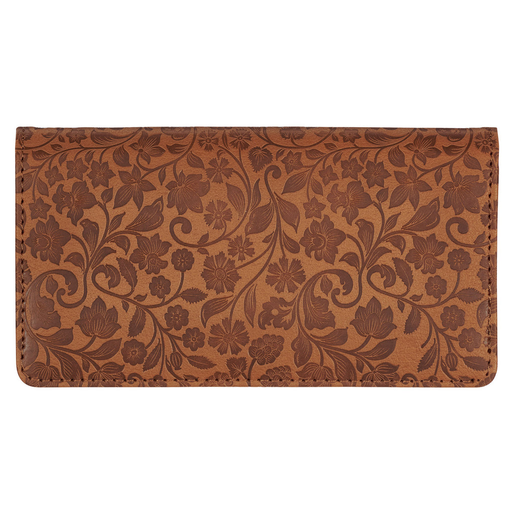 All Things Honey-brown Faux Leather Checkbook Wallet - Philippians 4:13