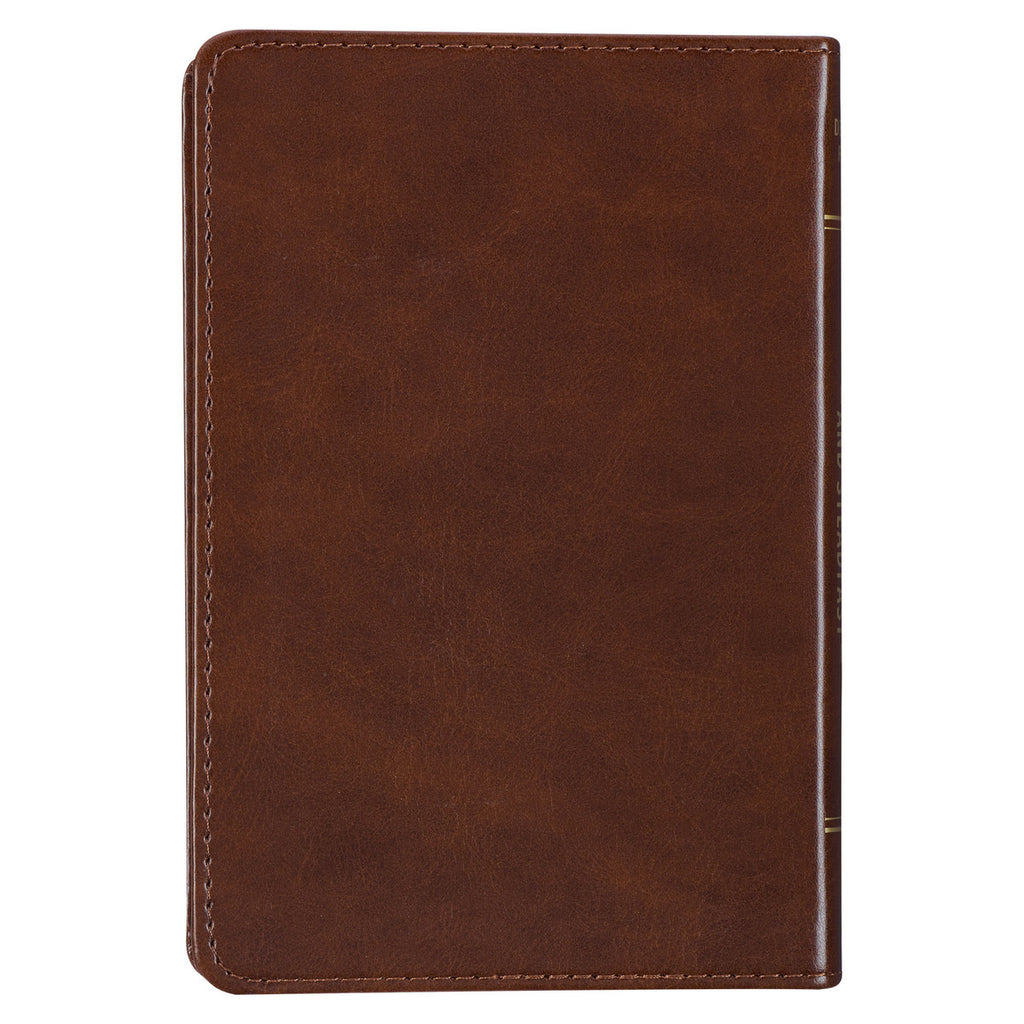 Be Strong and Steadfast Brown Faux Leather Daily Devotional