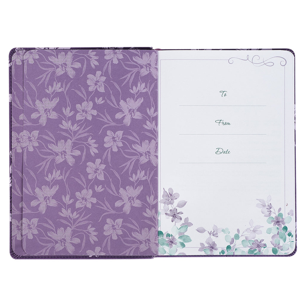 A Journey with Jesus Purple Faux Leather Devotional