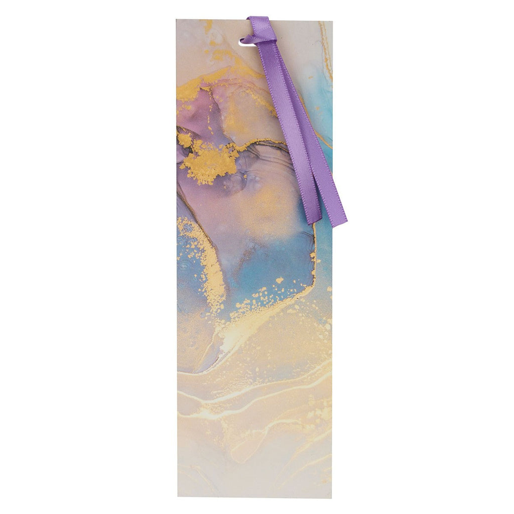 Strength & Dignity Purple Marbled Premium Bookmark - Proverbs 31:25