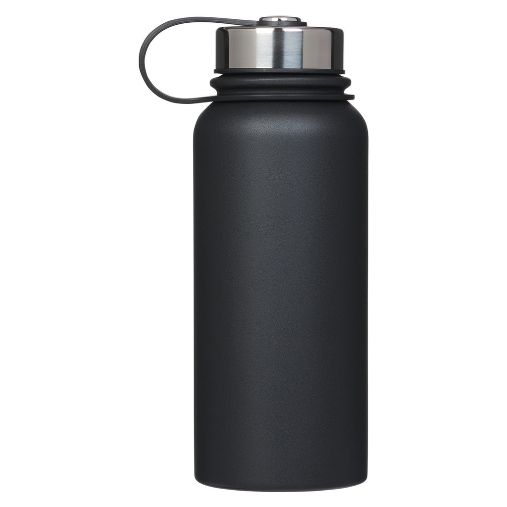 God So Loved The World Black Stainless Steel Water Bottle - John 3:16