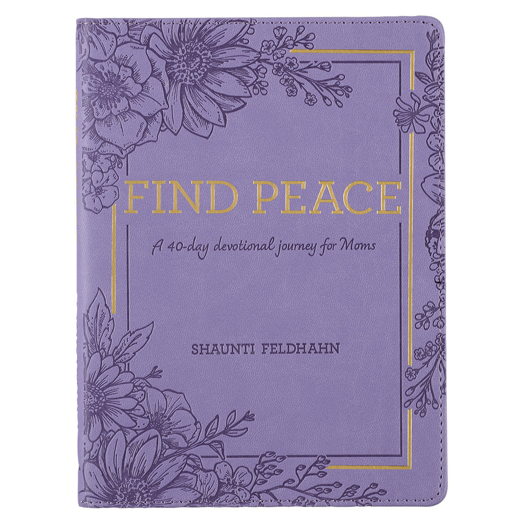 Find Peace Purple Faux Leather Devotional