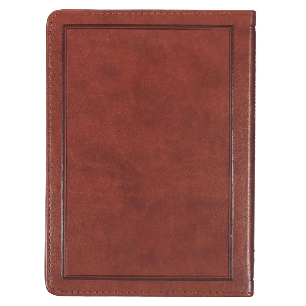 The Sword and Shield Saddle Tan Faux Leather Devotional