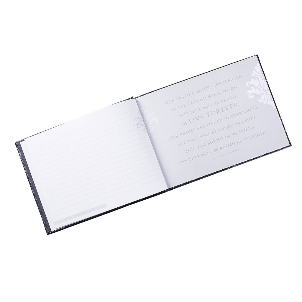 In Loving Memory Charcoal Guest Book