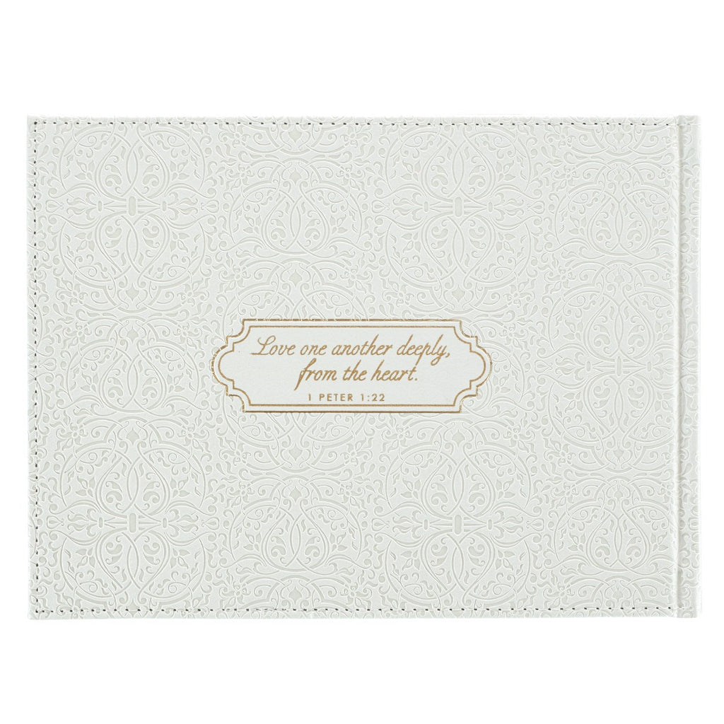 White Lace Mr. & Mrs. Wedding Guest Book