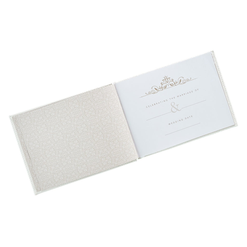 White Lace Mr. & Mrs. Wedding Guest Book