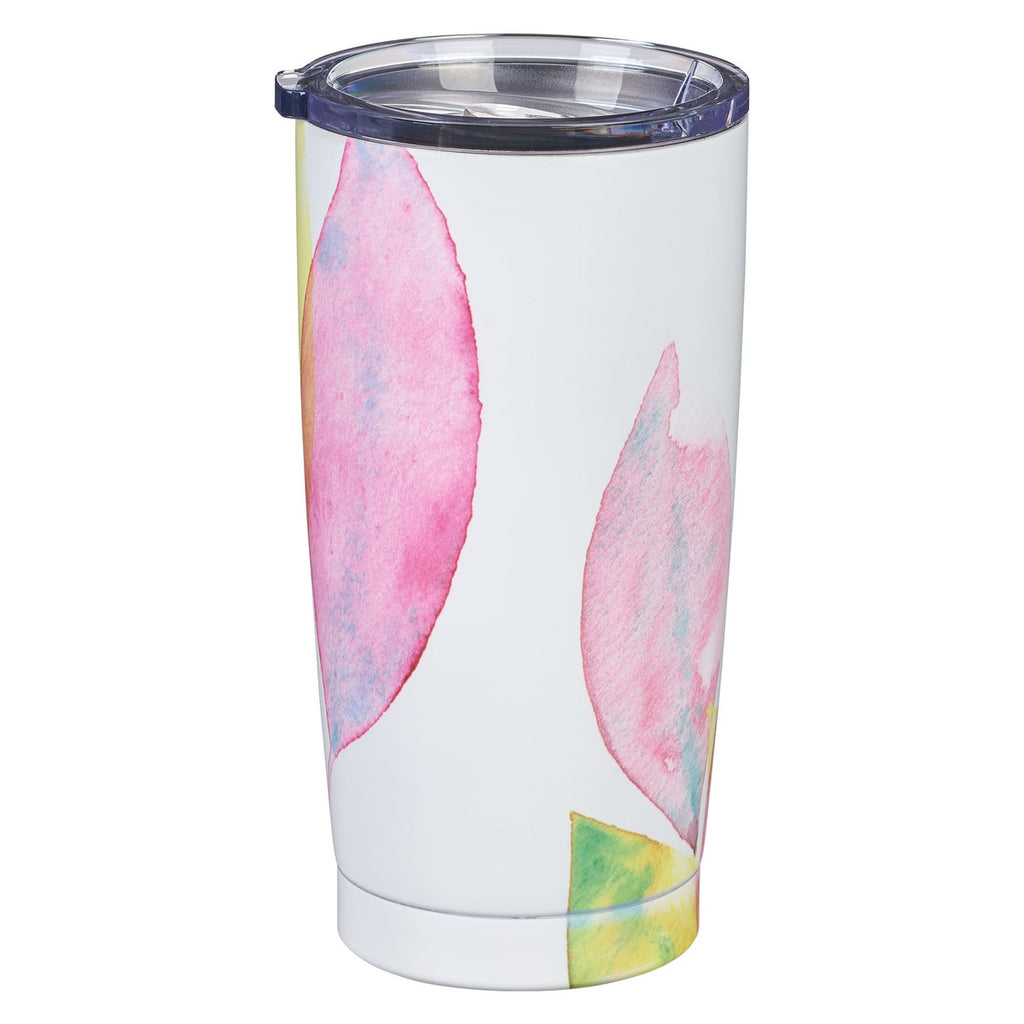 Never Give Up Citrus Leaves Stainless Steel Travel Mug