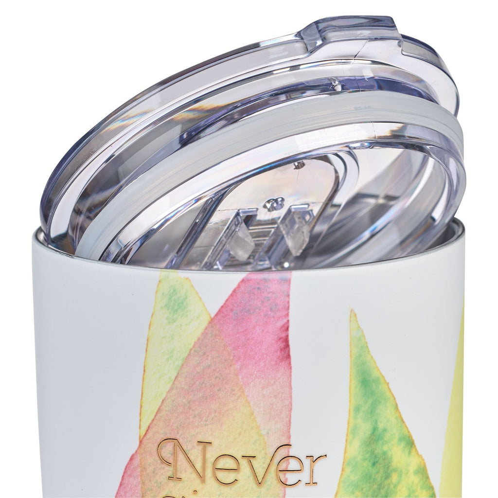 Never Give Up Citrus Leaves Stainless Steel Travel Mug