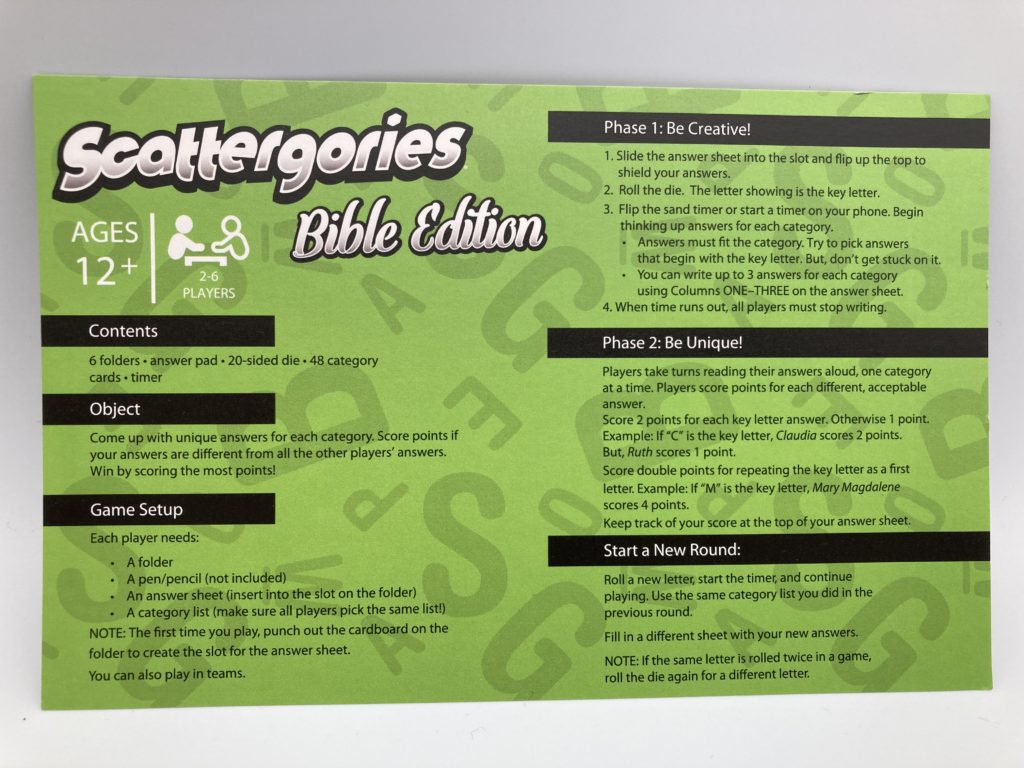 Scattergories® Bible Edition