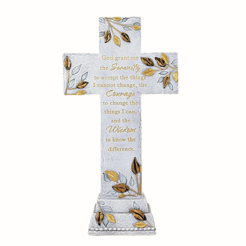 Serenity Prayer Table Cross 12.5"