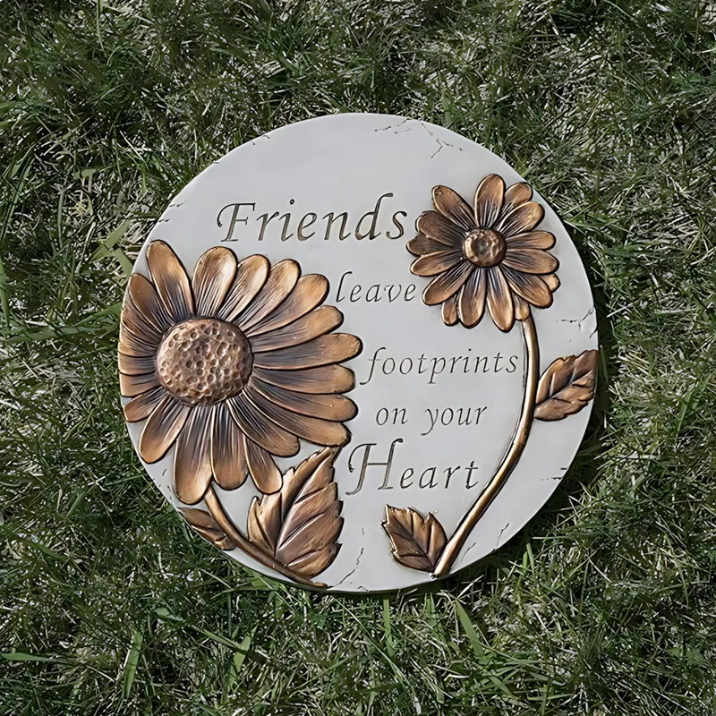 Friends Leave Footprints Garden Stone 9"D