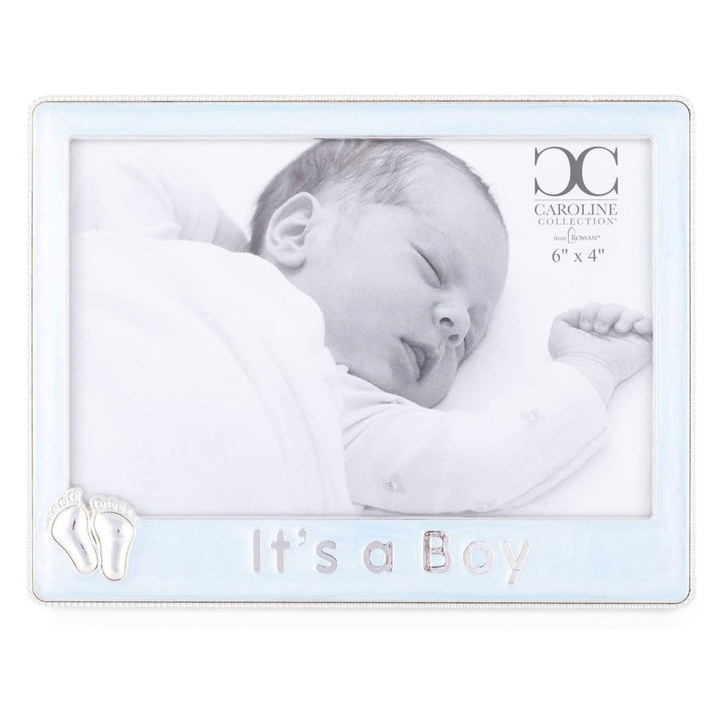 It's a Boy Blue Frame with Feet 5"H