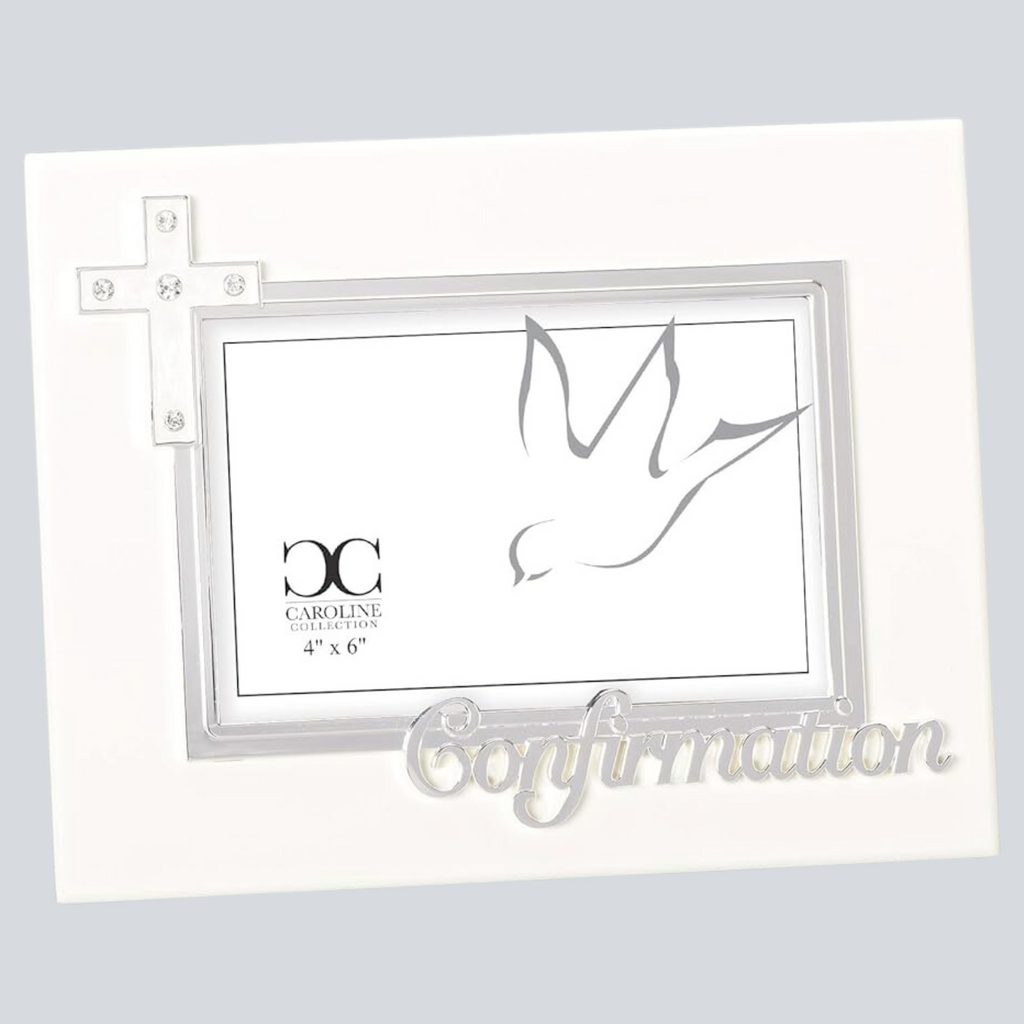 Confirmation Rhinestone Frame 4.75"H