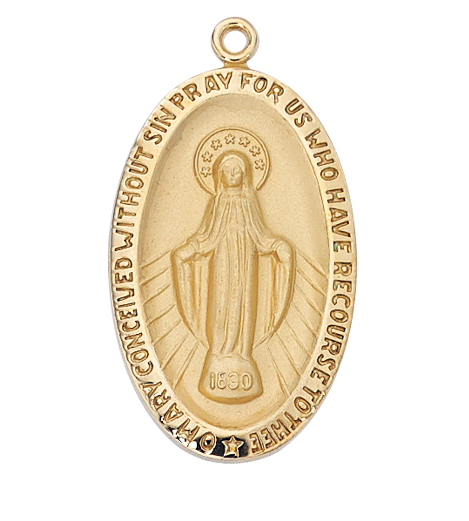 Miraculous Medal - Gold over Sterling