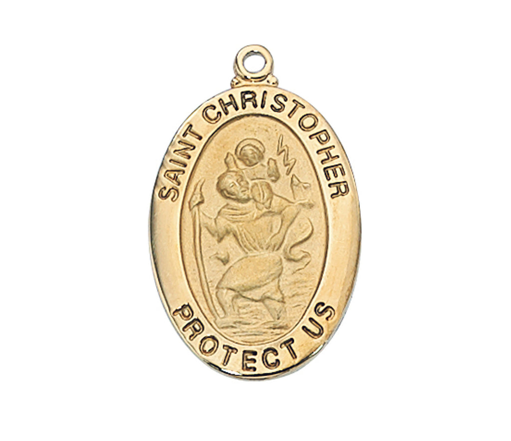 Christopher - St. Christopher Medal - Gold over Sterling