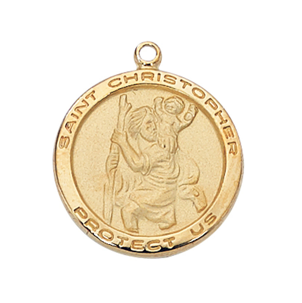 Christopher - St. Christopher Medal - Gold over Sterling