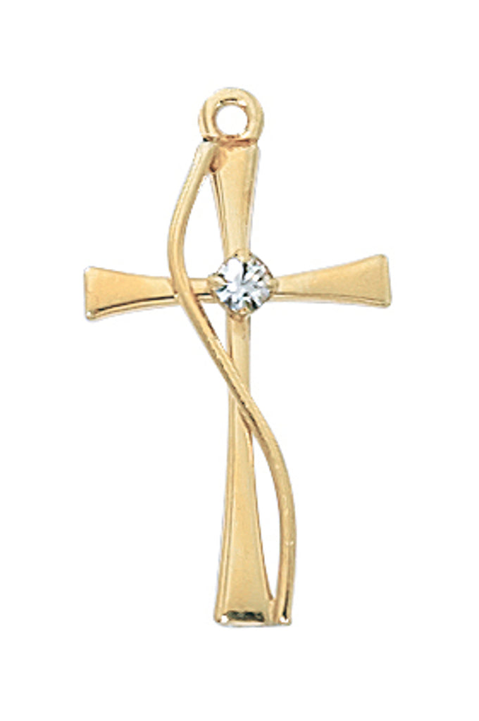 Cross Necklace - Gold over Sterling