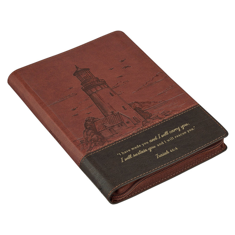 I Have Made You Brown Journal with Zipper Closure - Isa 46:4