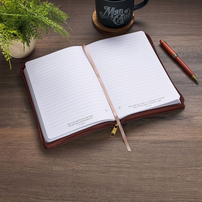 I Have Made You Brown Journal with Zipper Closure - Isa 46:4