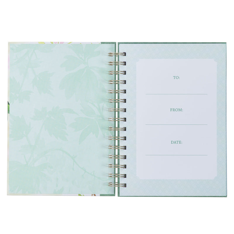 Love is Patient Green Hummingbird Large Wirebound Journal - 1 Corinthians 13:4