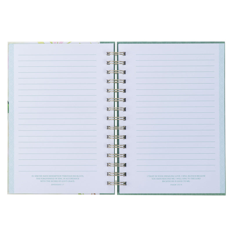 Love is Patient Green Hummingbird Large Wirebound Journal - 1 Corinthians 13:4