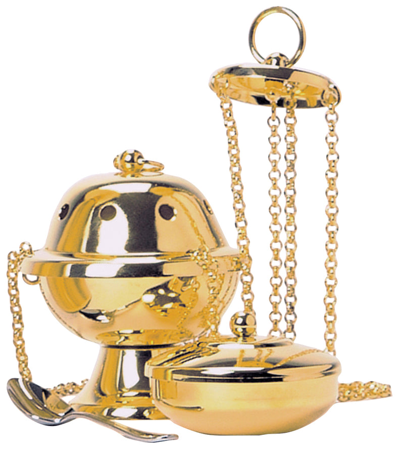 Censer and Boat Set | 24K Gold Plated | Koley's Inc.