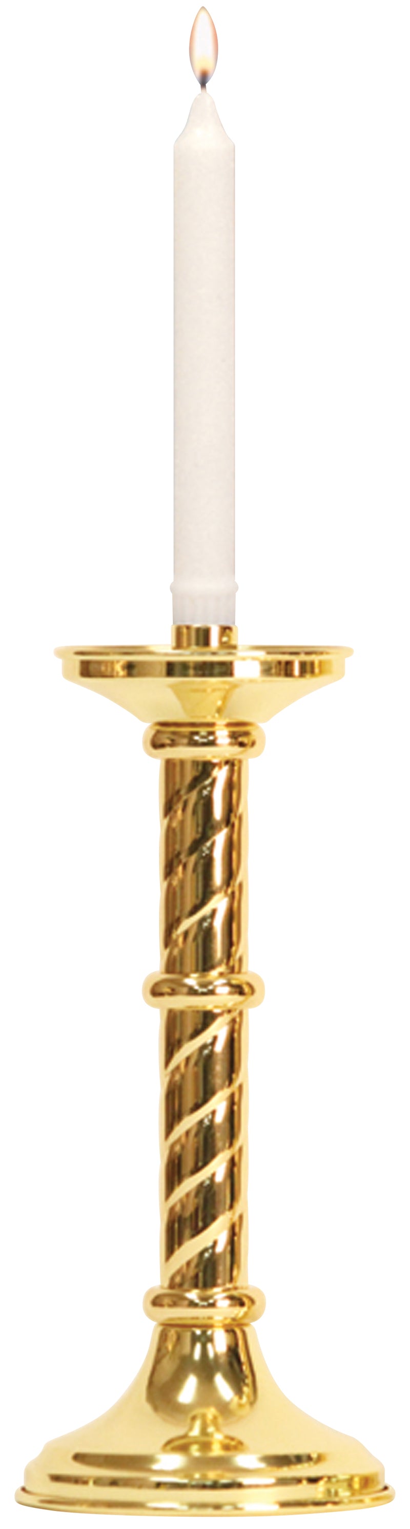 Satin Brass Altar Candlestick | Koley's Inc.