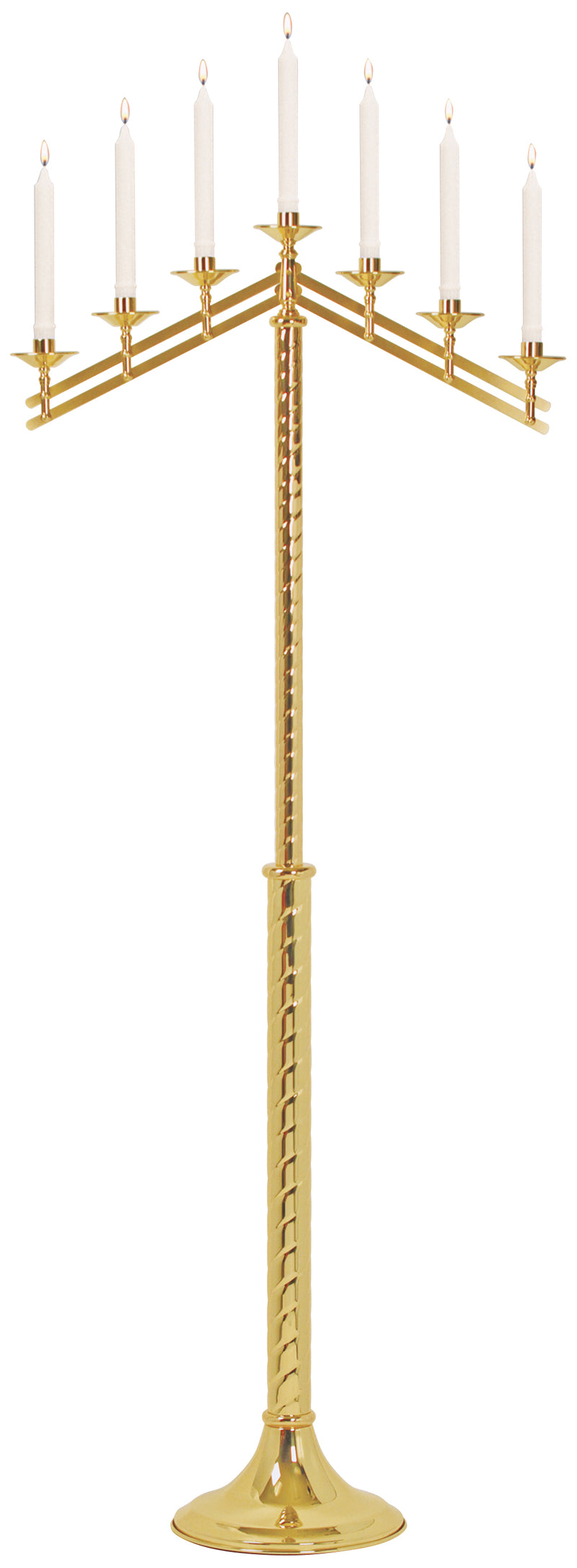 3-Light Floor Candelabra | 60" H, 10-1/2" Base, Adjustable Arms | K-1136-3 | Koley's Inc.