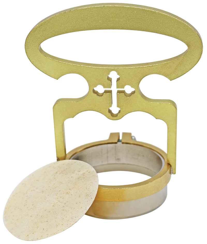 Host Cutter, 2" Size, Solid Brass Handle with Cross, Nickel Plated Cutter | Koley's Inc.