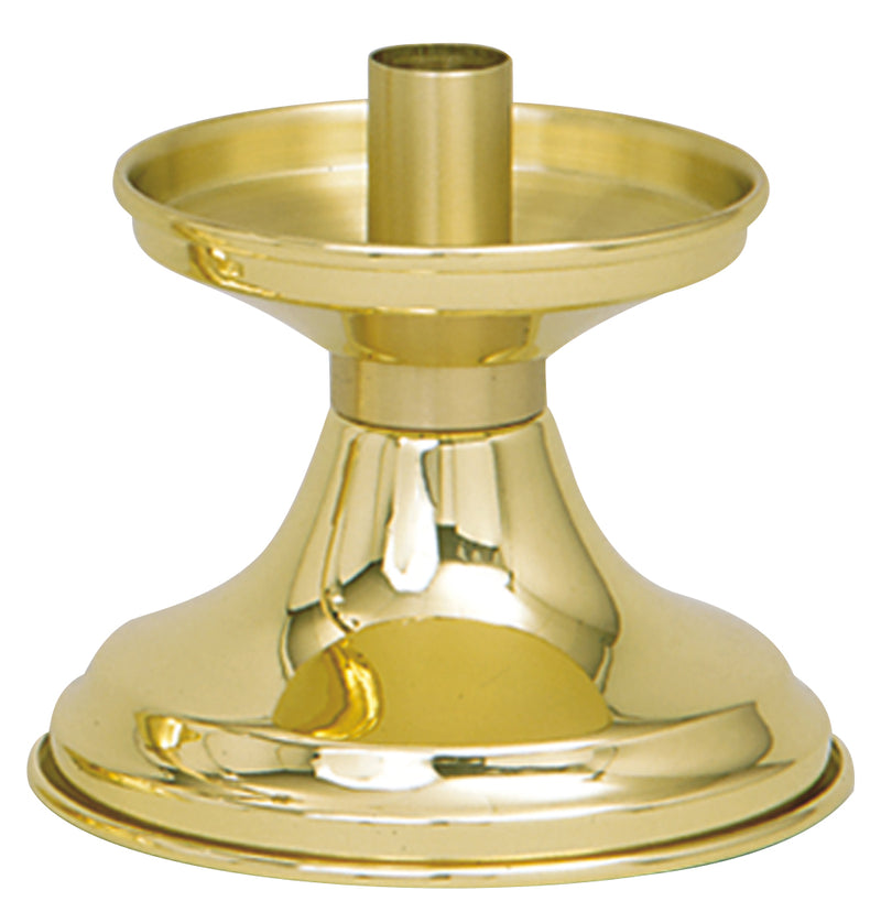 Solid Brass Two-Tone Altar Candlestick | 4" H | Koley's Inc.