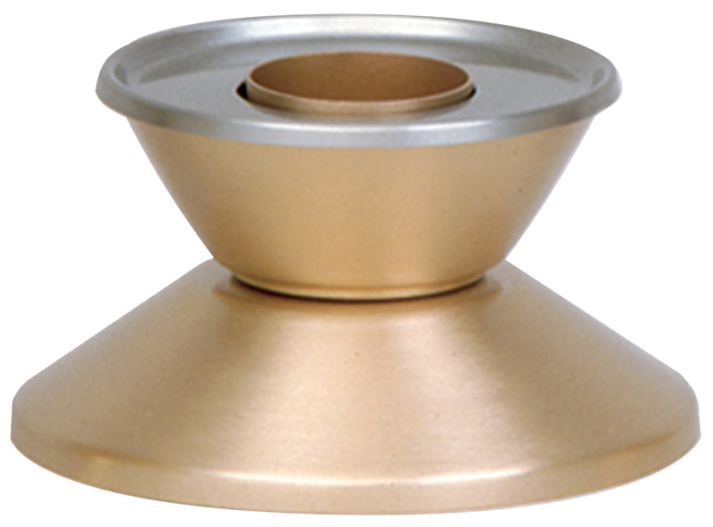 Bronze Satin Finish Altar Candlestick with Removable Bobeche | 2-1/2" H | Koley's Inc.