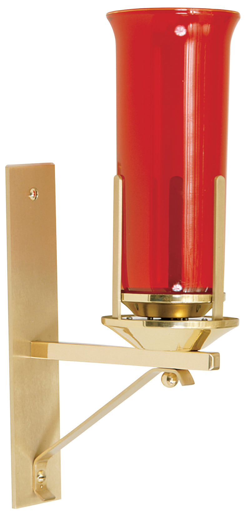 Wall-Mounted Sanctuary Lamp | Wrought Iron Gold Finish | K-182 | Koley's Inc.