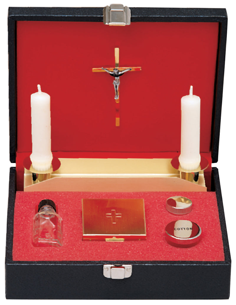 Complete Sick Call Set with Pyx, Crucifix, Candles, and Case | Koley's Inc.