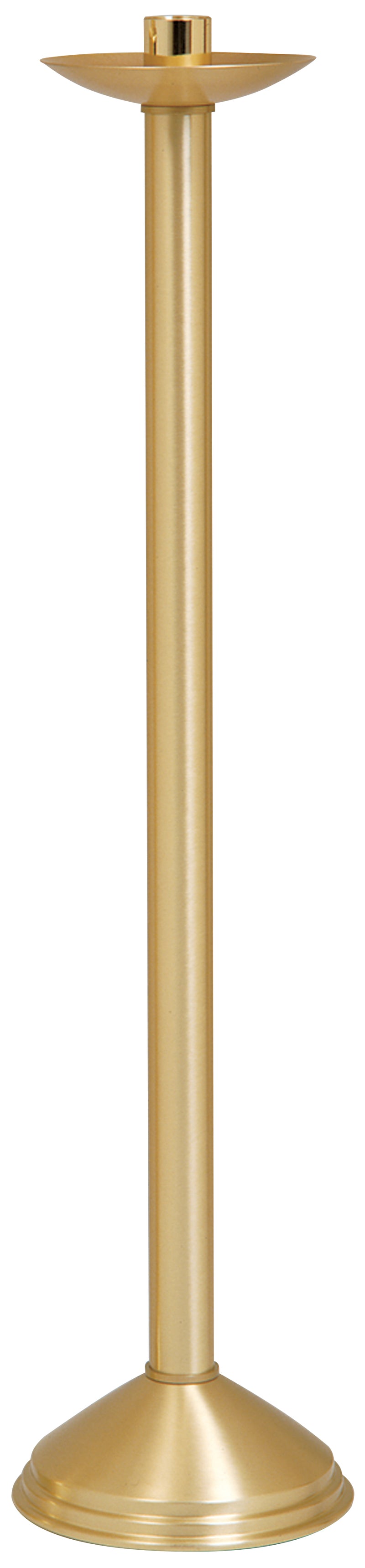 Satin Brass Rigid Sanctuary Paschal Candlestick | Koley's Inc.