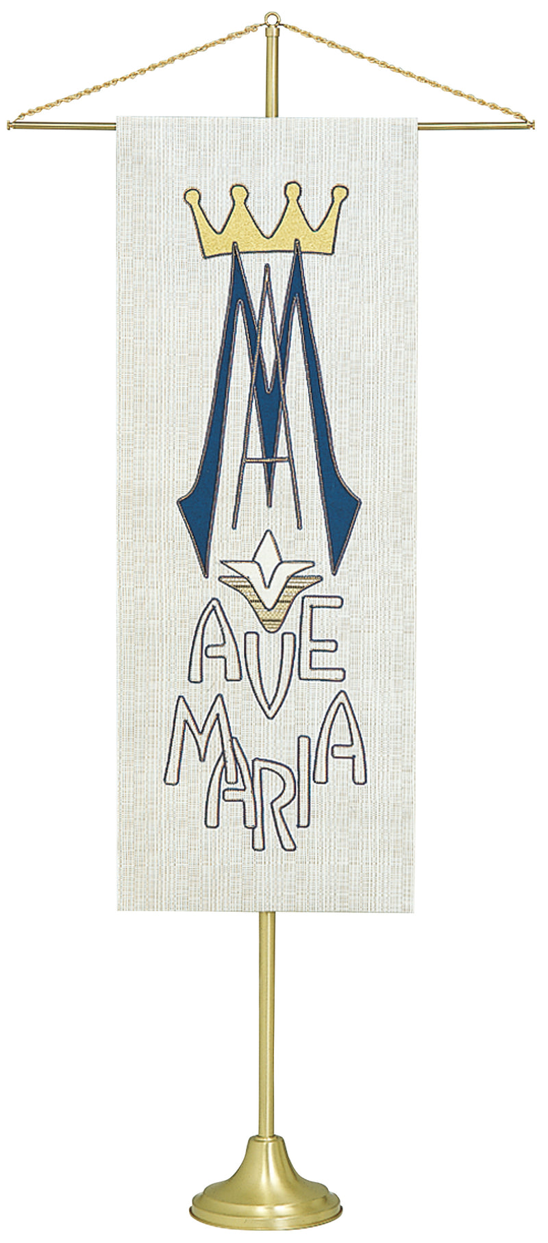 Satin Brass Banner Stand, Non-Processional | Koley's Inc.