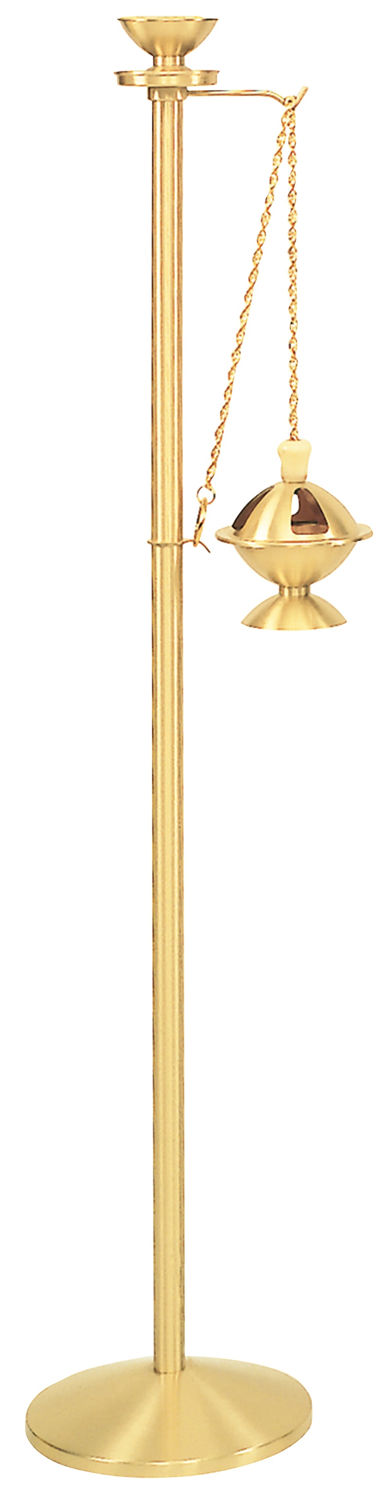 Polished Brass Censer Stand, Large Base | Koley's Inc.