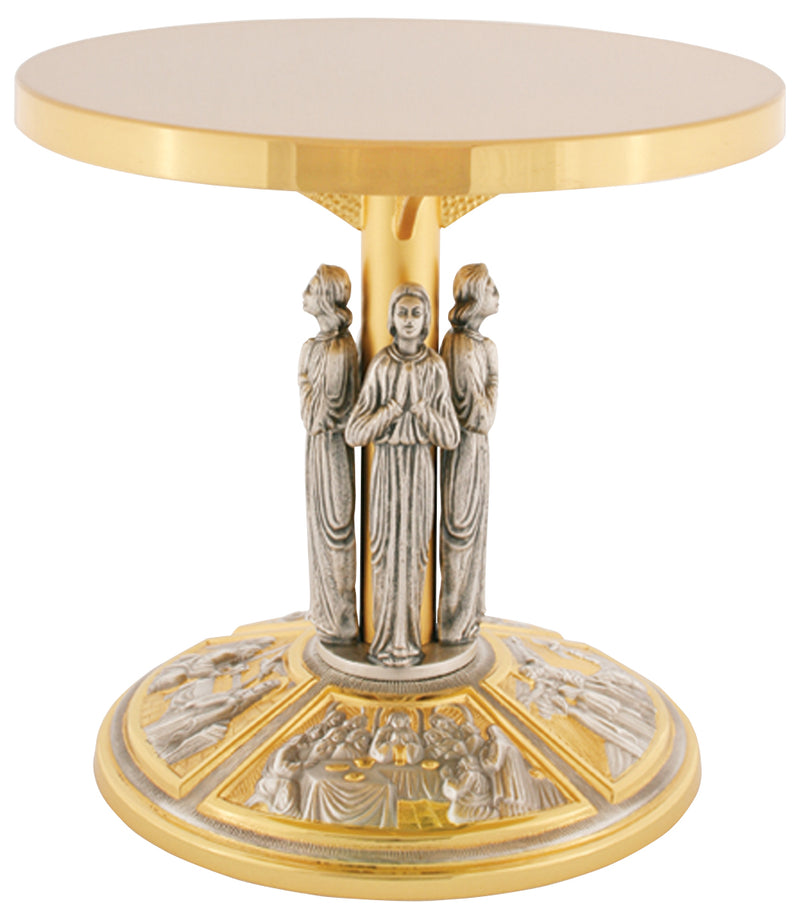 Gold and Antique Silver Plated Thabor with Biblical Reliefs | 9-1/2" H | K-194 | Koley's Inc.