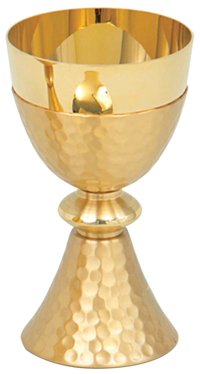 Gold Plated Hammered Finish Chalice | Koley's Inc.